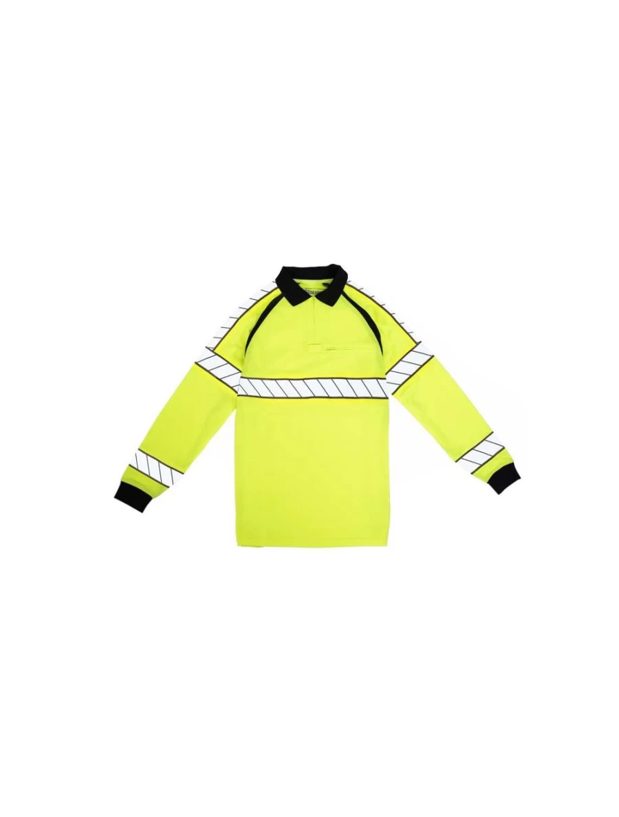 ODG Hi-Vis Long Sleeve Polo Shirt 8147 - High Visibility Workwear Safety Apparel